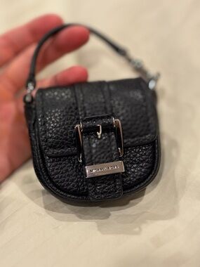 NWT Michael Kors Zoe Leather Bag Charm/AirPods Case